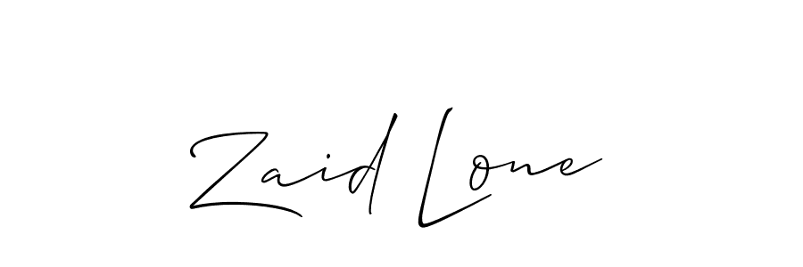 if you are searching for the best signature style for your name Zaid Lone. so please give up your signature search. here we have designed multiple signature styles  using Allison_Script. Zaid Lone signature style 2 images and pictures png