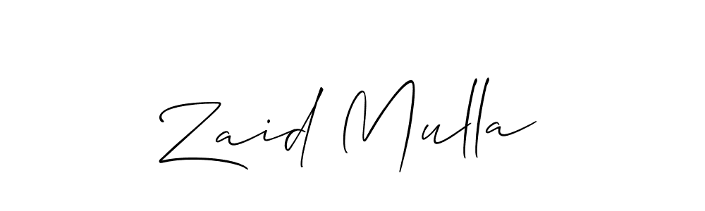 Also You can easily find your signature by using the search form. We will create Zaid Mulla name handwritten signature images for you free of cost using Allison_Script sign style. Zaid Mulla signature style 2 images and pictures png