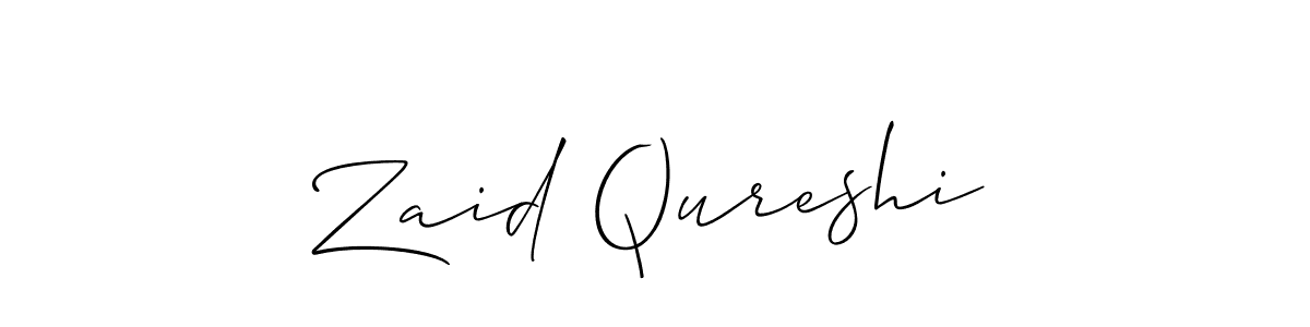 Design your own signature with our free online signature maker. With this signature software, you can create a handwritten (Allison_Script) signature for name Zaid Qureshi. Zaid Qureshi signature style 2 images and pictures png