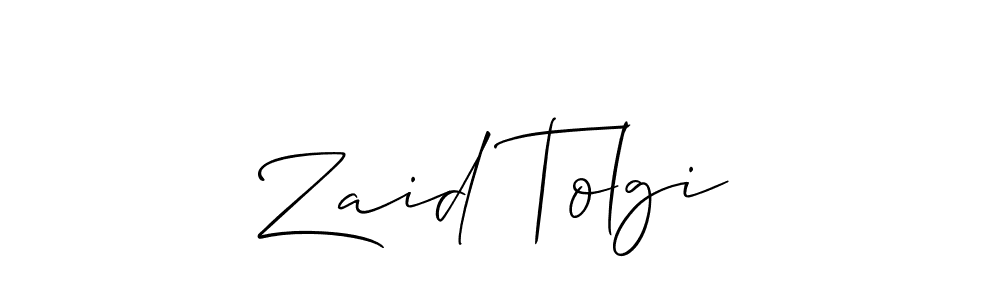 The best way (Allison_Script) to make a short signature is to pick only two or three words in your name. The name Zaid Tolgi include a total of six letters. For converting this name. Zaid Tolgi signature style 2 images and pictures png