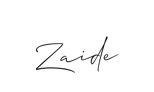 Zaide stylish signature style. Best Handwritten Sign (Allison_Script) for my name. Handwritten Signature Collection Ideas for my name Zaide. Zaide signature style 2 images and pictures png