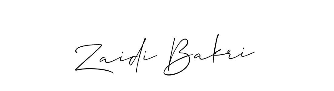 Once you've used our free online signature maker to create your best signature Allison_Script style, it's time to enjoy all of the benefits that Zaidi Bakri name signing documents. Zaidi Bakri signature style 2 images and pictures png