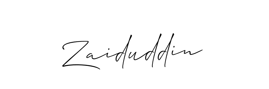 The best way (Allison_Script) to make a short signature is to pick only two or three words in your name. The name Zaiduddin include a total of six letters. For converting this name. Zaiduddin signature style 2 images and pictures png