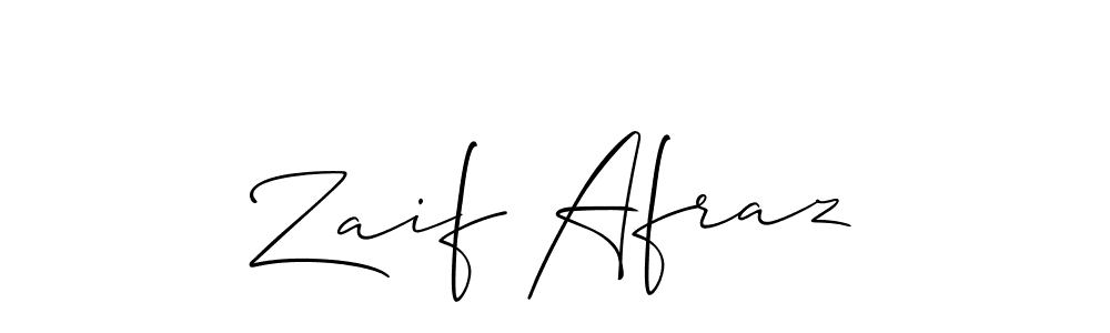 Zaif Afraz stylish signature style. Best Handwritten Sign (Allison_Script) for my name. Handwritten Signature Collection Ideas for my name Zaif Afraz. Zaif Afraz signature style 2 images and pictures png