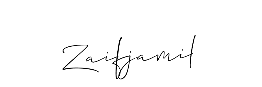 Zaifjamil stylish signature style. Best Handwritten Sign (Allison_Script) for my name. Handwritten Signature Collection Ideas for my name Zaifjamil. Zaifjamil signature style 2 images and pictures png