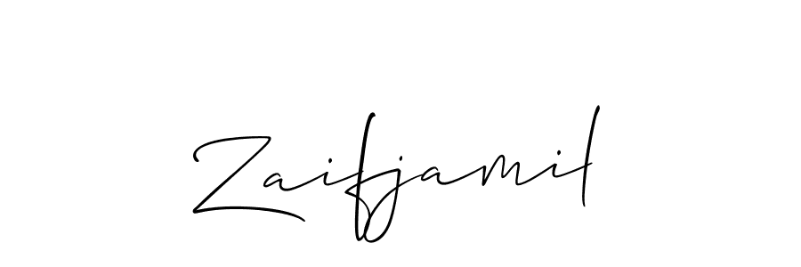 Zaifjamil stylish signature style. Best Handwritten Sign (Allison_Script) for my name. Handwritten Signature Collection Ideas for my name Zaifjamil. Zaifjamil signature style 2 images and pictures png