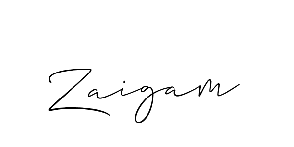 Make a short Zaigam signature style. Manage your documents anywhere anytime using Allison_Script. Create and add eSignatures, submit forms, share and send files easily. Zaigam signature style 2 images and pictures png