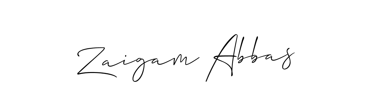 Use a signature maker to create a handwritten signature online. With this signature software, you can design (Allison_Script) your own signature for name Zaigam Abbas. Zaigam Abbas signature style 2 images and pictures png