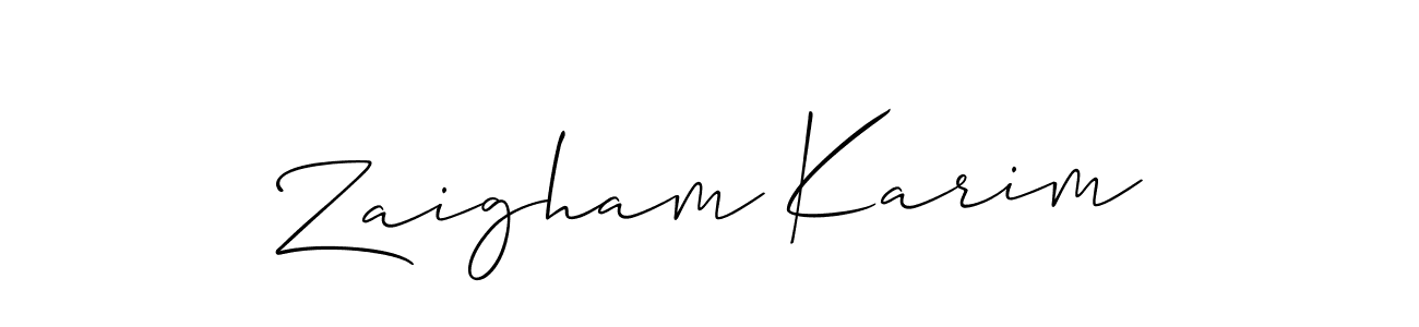 Once you've used our free online signature maker to create your best signature Allison_Script style, it's time to enjoy all of the benefits that Zaigham Karim name signing documents. Zaigham Karim signature style 2 images and pictures png
