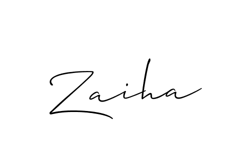 How to make Zaiha signature? Allison_Script is a professional autograph style. Create handwritten signature for Zaiha name. Zaiha signature style 2 images and pictures png