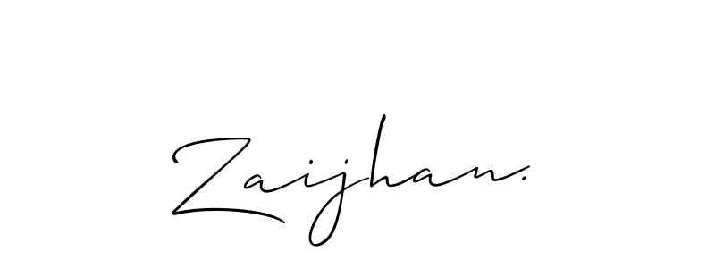 How to make Zaijhan. name signature. Use Allison_Script style for creating short signs online. This is the latest handwritten sign. Zaijhan. signature style 2 images and pictures png