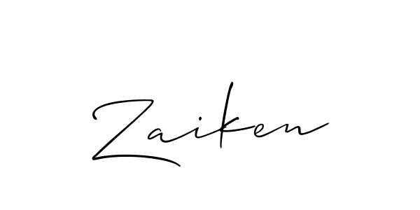 Allison_Script is a professional signature style that is perfect for those who want to add a touch of class to their signature. It is also a great choice for those who want to make their signature more unique. Get Zaiken name to fancy signature for free. Zaiken signature style 2 images and pictures png