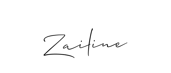 How to make Zailine name signature. Use Allison_Script style for creating short signs online. This is the latest handwritten sign. Zailine signature style 2 images and pictures png