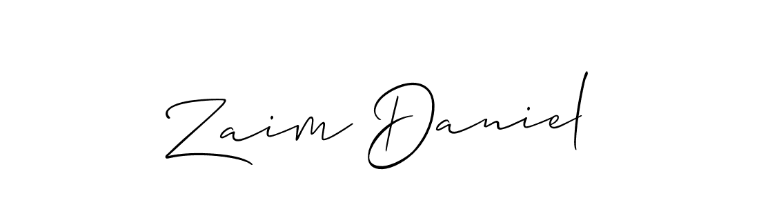 How to make Zaim Daniel signature? Allison_Script is a professional autograph style. Create handwritten signature for Zaim Daniel name. Zaim Daniel signature style 2 images and pictures png