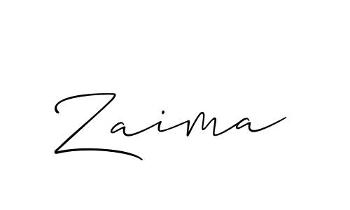 The best way (Allison_Script) to make a short signature is to pick only two or three words in your name. The name Zaima include a total of six letters. For converting this name. Zaima signature style 2 images and pictures png
