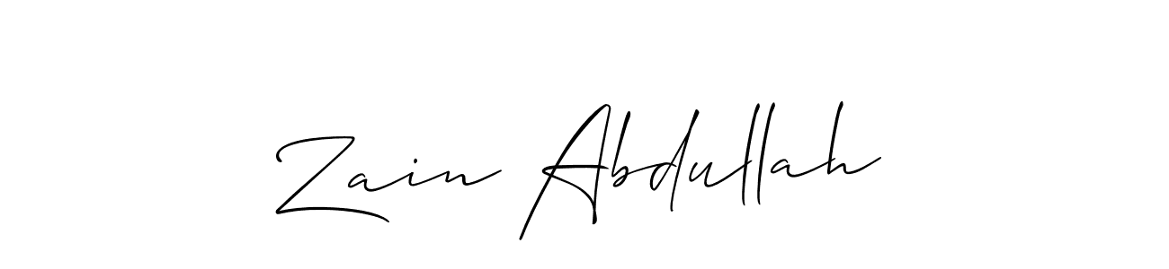 if you are searching for the best signature style for your name Zain Abdullah. so please give up your signature search. here we have designed multiple signature styles  using Allison_Script. Zain Abdullah signature style 2 images and pictures png