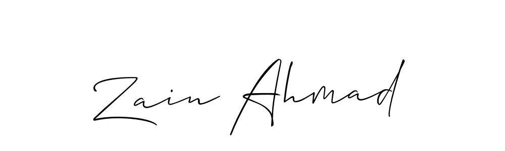 Zain Ahmad stylish signature style. Best Handwritten Sign (Allison_Script) for my name. Handwritten Signature Collection Ideas for my name Zain Ahmad. Zain Ahmad signature style 2 images and pictures png