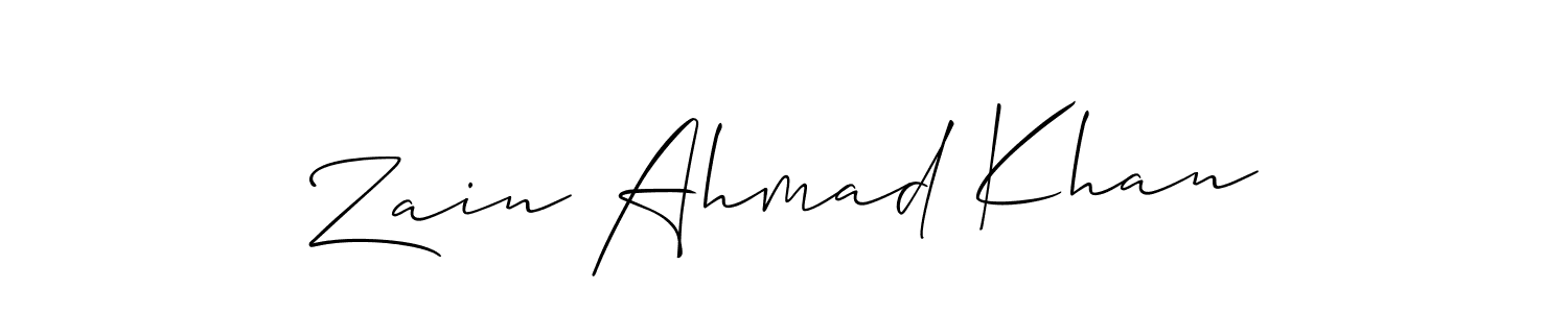 Zain Ahmad Khan stylish signature style. Best Handwritten Sign (Allison_Script) for my name. Handwritten Signature Collection Ideas for my name Zain Ahmad Khan. Zain Ahmad Khan signature style 2 images and pictures png