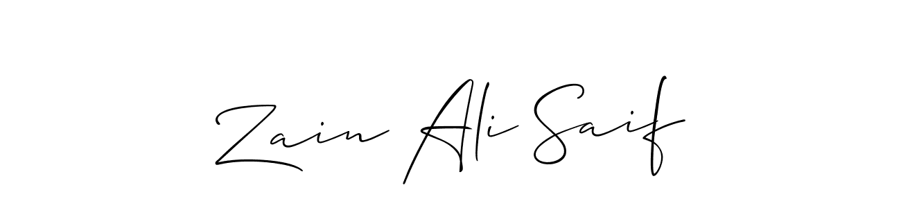Use a signature maker to create a handwritten signature online. With this signature software, you can design (Allison_Script) your own signature for name Zain Ali Saif. Zain Ali Saif signature style 2 images and pictures png