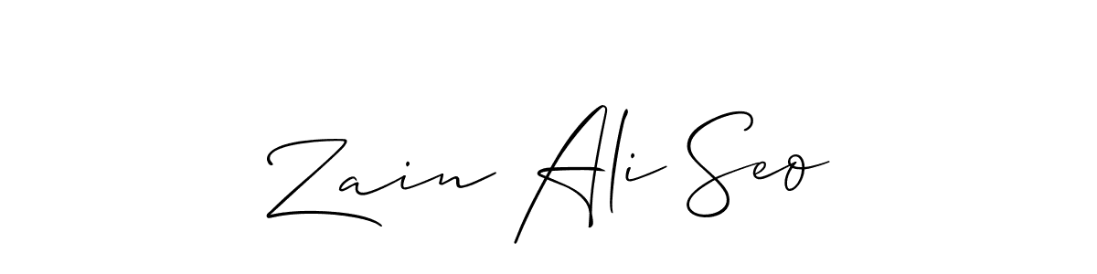 How to make Zain Ali Seo name signature. Use Allison_Script style for creating short signs online. This is the latest handwritten sign. Zain Ali Seo signature style 2 images and pictures png