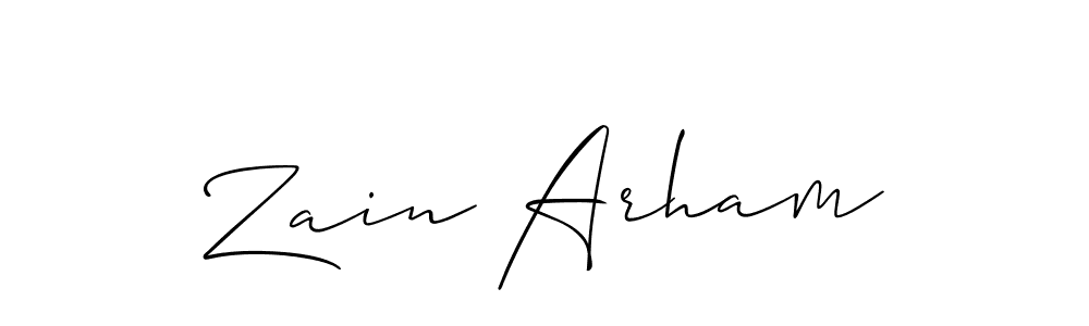 Similarly Allison_Script is the best handwritten signature design. Signature creator online .You can use it as an online autograph creator for name Zain Arham. Zain Arham signature style 2 images and pictures png