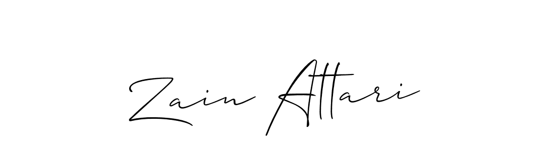 Use a signature maker to create a handwritten signature online. With this signature software, you can design (Allison_Script) your own signature for name Zain Attari. Zain Attari signature style 2 images and pictures png