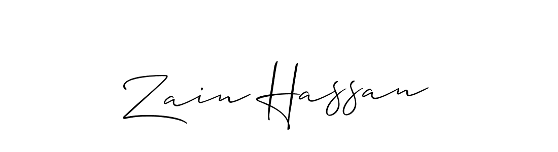 How to make Zain Hassan name signature. Use Allison_Script style for creating short signs online. This is the latest handwritten sign. Zain Hassan signature style 2 images and pictures png