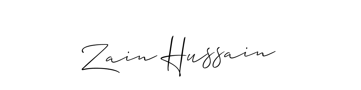 Make a beautiful signature design for name Zain Hussain. Use this online signature maker to create a handwritten signature for free. Zain Hussain signature style 2 images and pictures png