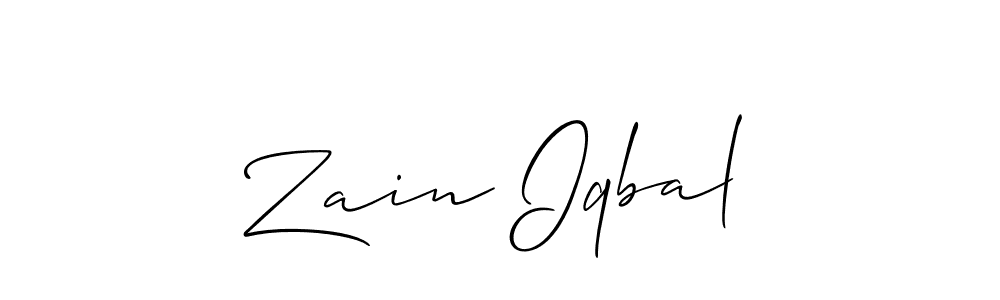 How to make Zain Iqbal name signature. Use Allison_Script style for creating short signs online. This is the latest handwritten sign. Zain Iqbal signature style 2 images and pictures png