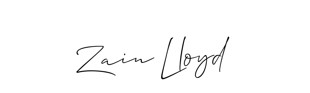 Create a beautiful signature design for name Zain Lloyd. With this signature (Allison_Script) fonts, you can make a handwritten signature for free. Zain Lloyd signature style 2 images and pictures png