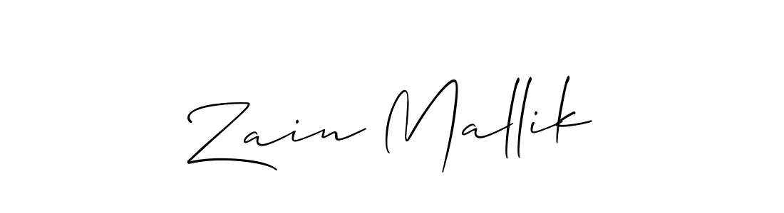Zain Mallik stylish signature style. Best Handwritten Sign (Allison_Script) for my name. Handwritten Signature Collection Ideas for my name Zain Mallik. Zain Mallik signature style 2 images and pictures png
