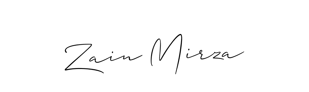 Zain Mirza stylish signature style. Best Handwritten Sign (Allison_Script) for my name. Handwritten Signature Collection Ideas for my name Zain Mirza. Zain Mirza signature style 2 images and pictures png