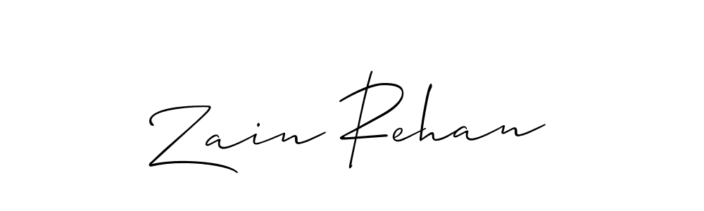 You should practise on your own different ways (Allison_Script) to write your name (Zain Rehan) in signature. don't let someone else do it for you. Zain Rehan signature style 2 images and pictures png