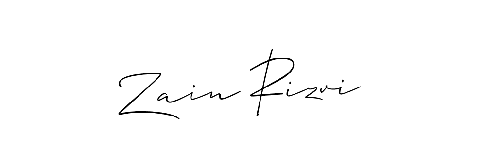 Zain Rizvi stylish signature style. Best Handwritten Sign (Allison_Script) for my name. Handwritten Signature Collection Ideas for my name Zain Rizvi. Zain Rizvi signature style 2 images and pictures png