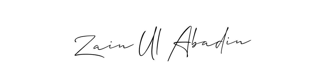 How to make Zain Ul Abadin signature? Allison_Script is a professional autograph style. Create handwritten signature for Zain Ul Abadin name. Zain Ul Abadin signature style 2 images and pictures png