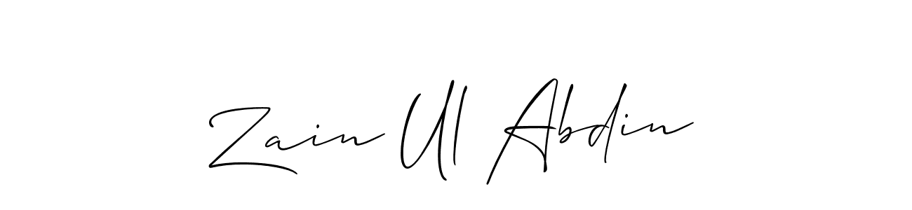 You should practise on your own different ways (Allison_Script) to write your name (Zain Ul Abdin) in signature. don't let someone else do it for you. Zain Ul Abdin signature style 2 images and pictures png