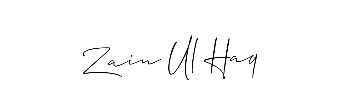 Make a beautiful signature design for name Zain Ul Haq. With this signature (Allison_Script) style, you can create a handwritten signature for free. Zain Ul Haq signature style 2 images and pictures png