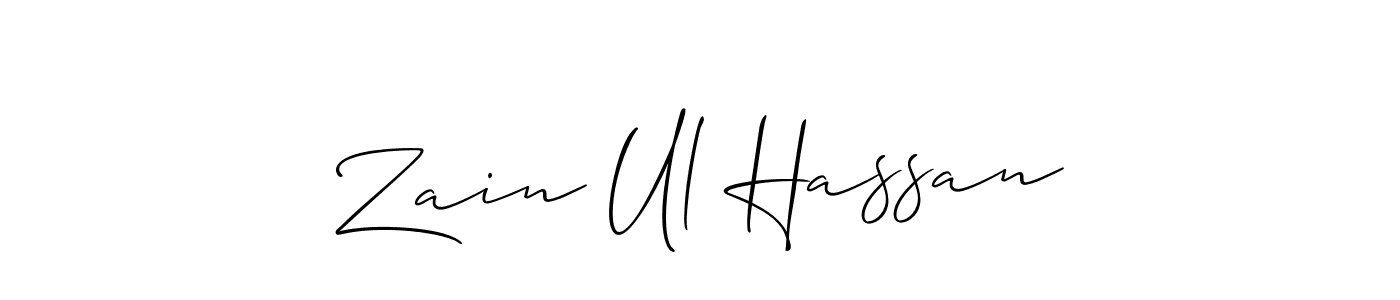 Zain Ul Hassan stylish signature style. Best Handwritten Sign (Allison_Script) for my name. Handwritten Signature Collection Ideas for my name Zain Ul Hassan. Zain Ul Hassan signature style 2 images and pictures png