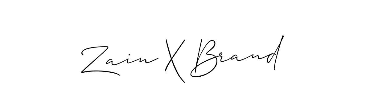 Zain X Brand stylish signature style. Best Handwritten Sign (Allison_Script) for my name. Handwritten Signature Collection Ideas for my name Zain X Brand. Zain X Brand signature style 2 images and pictures png