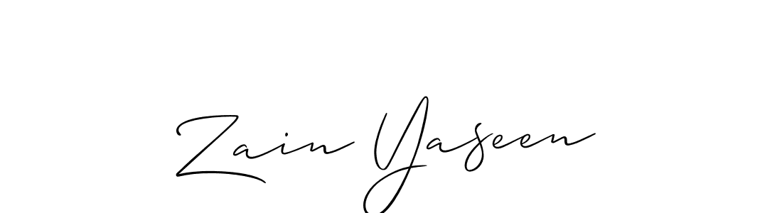 The best way (Allison_Script) to make a short signature is to pick only two or three words in your name. The name Zain Yaseen include a total of six letters. For converting this name. Zain Yaseen signature style 2 images and pictures png