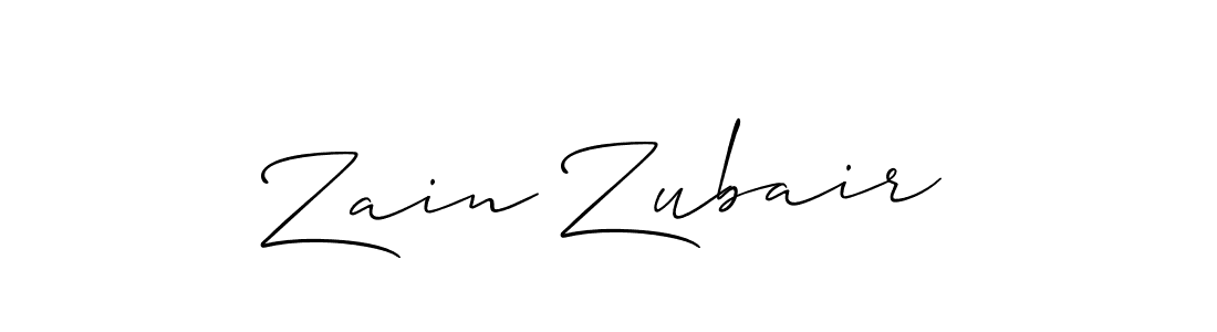 Make a beautiful signature design for name Zain Zubair. With this signature (Allison_Script) style, you can create a handwritten signature for free. Zain Zubair signature style 2 images and pictures png