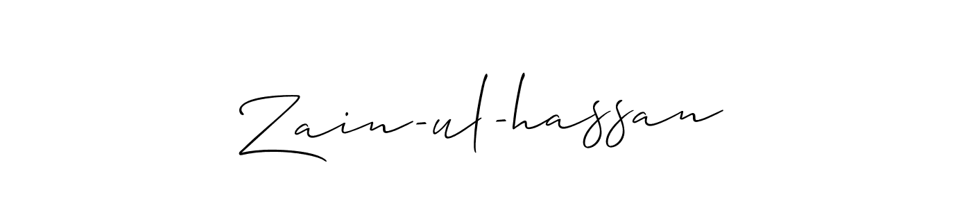 Use a signature maker to create a handwritten signature online. With this signature software, you can design (Allison_Script) your own signature for name Zain-ul-hassan. Zain-ul-hassan signature style 2 images and pictures png