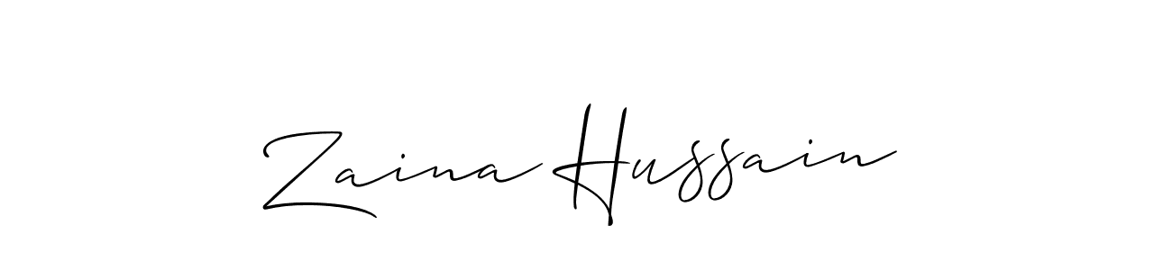 Also You can easily find your signature by using the search form. We will create Zaina Hussain name handwritten signature images for you free of cost using Allison_Script sign style. Zaina Hussain signature style 2 images and pictures png