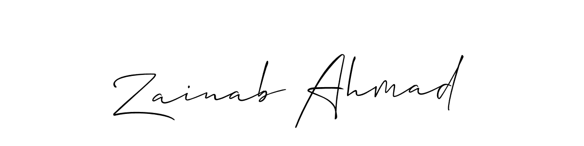 You can use this online signature creator to create a handwritten signature for the name Zainab Ahmad. This is the best online autograph maker. Zainab Ahmad signature style 2 images and pictures png