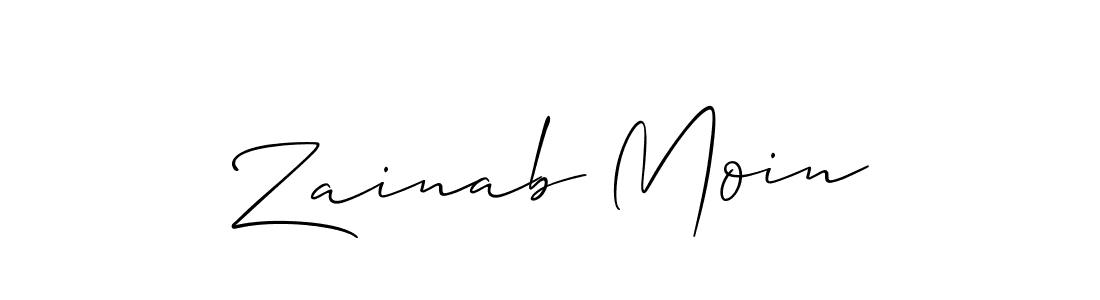 How to Draw Zainab Moin signature style? Allison_Script is a latest design signature styles for name Zainab Moin. Zainab Moin signature style 2 images and pictures png