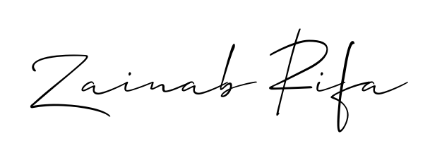 Also we have Zainab Rifa name is the best signature style. Create professional handwritten signature collection using Allison_Script autograph style. Zainab Rifa signature style 2 images and pictures png