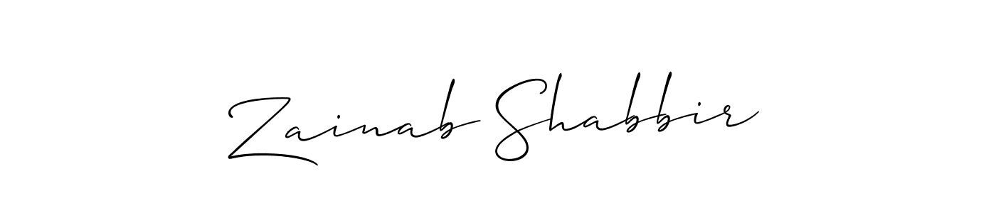 Use a signature maker to create a handwritten signature online. With this signature software, you can design (Allison_Script) your own signature for name Zainab Shabbir. Zainab Shabbir signature style 2 images and pictures png