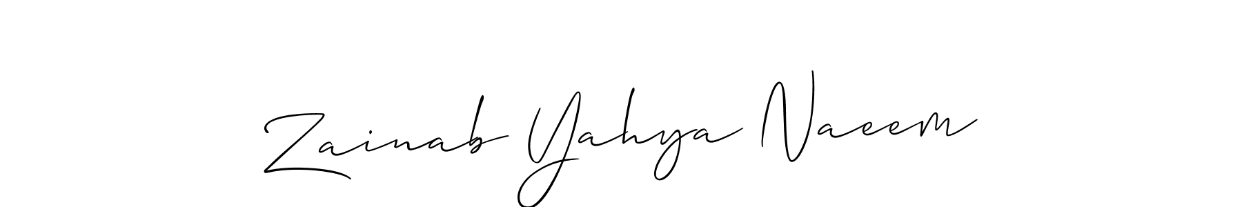 Once you've used our free online signature maker to create your best signature Allison_Script style, it's time to enjoy all of the benefits that Zainab Yahya Naeem name signing documents. Zainab Yahya Naeem signature style 2 images and pictures png