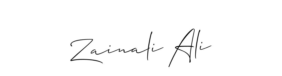 Use a signature maker to create a handwritten signature online. With this signature software, you can design (Allison_Script) your own signature for name Zainali Ali. Zainali Ali signature style 2 images and pictures png