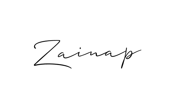 How to Draw Zainap signature style? Allison_Script is a latest design signature styles for name Zainap. Zainap signature style 2 images and pictures png